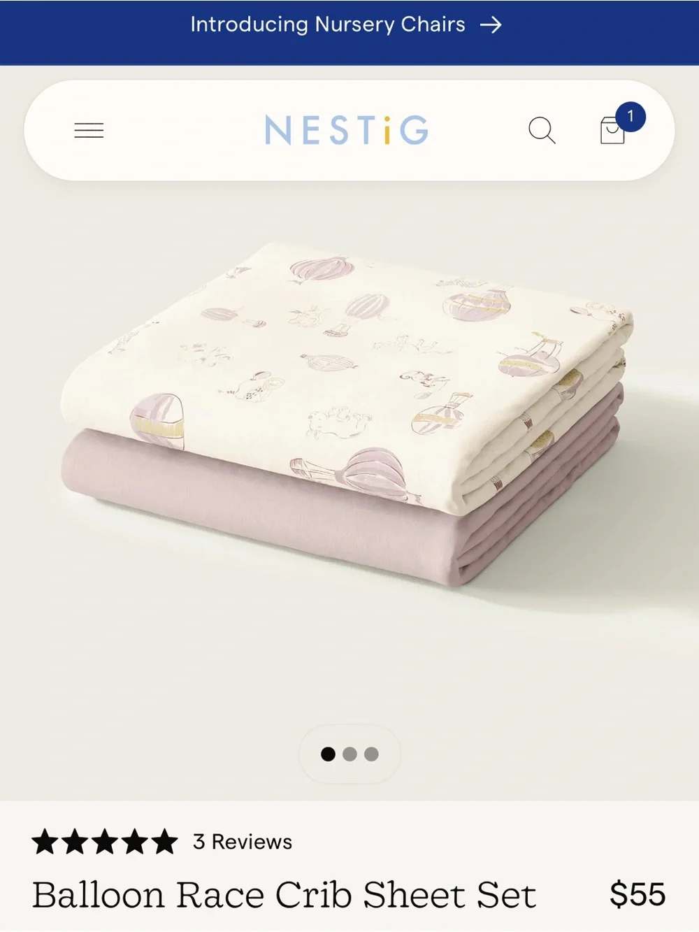Nestig Mini Crib 2 Fitted Sheets and 2 Mattresses Covers - Picture 4 of 5